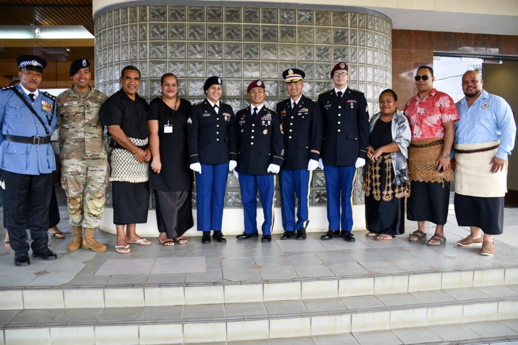 Attendees at the ceremonial flag raising event to open the U.S. Embassy in the Kingdom of Tonga
