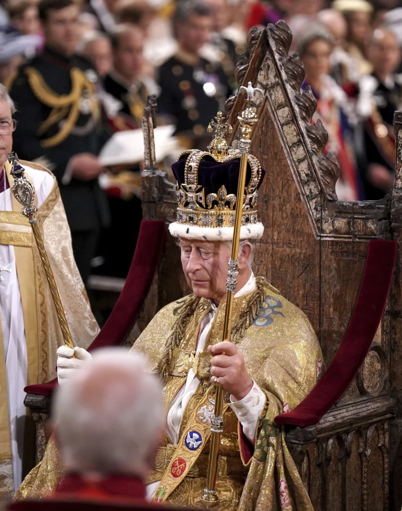 King Charles III accepts the Crown of St. Edward. Photo The Star