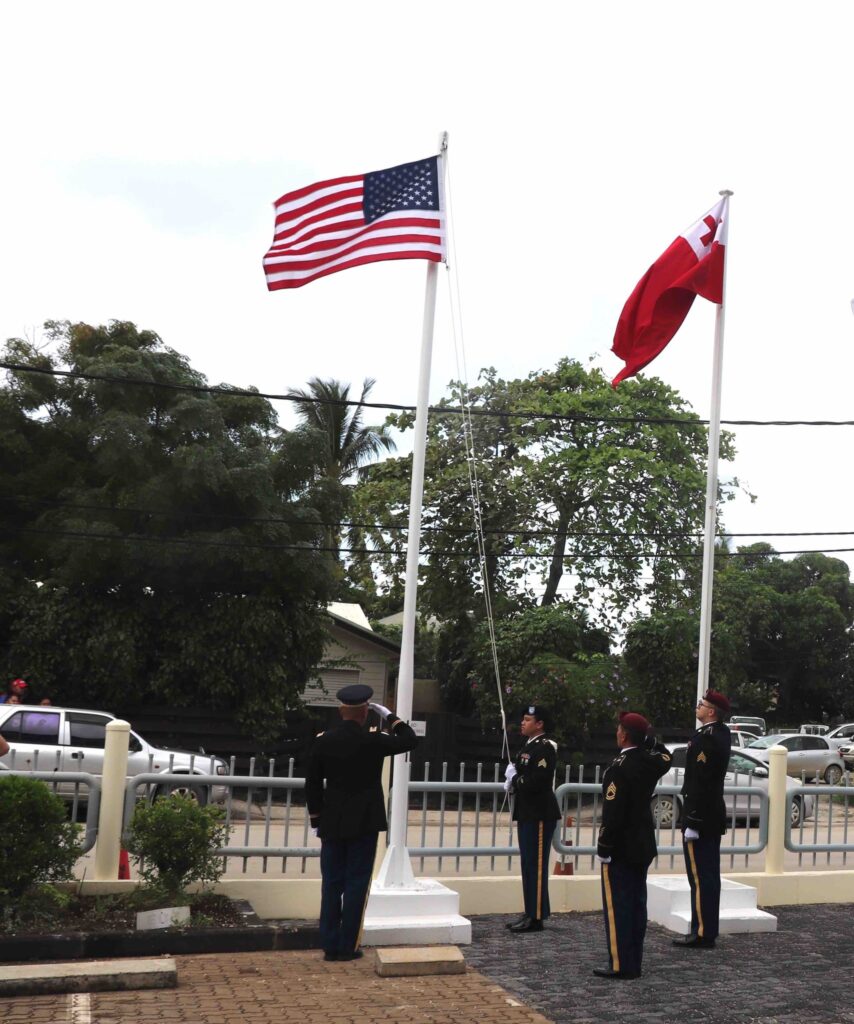 The Ceremonial Flag Raising to open the U.S. Embassy to the Kingdom of Tonga