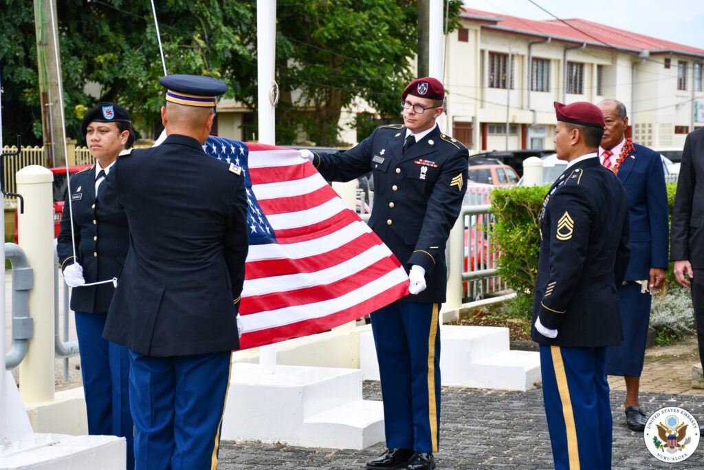 The Ceremonial Flag Raising to open the U.S. Embassy to the Kingdom of Tonga May 10 2023