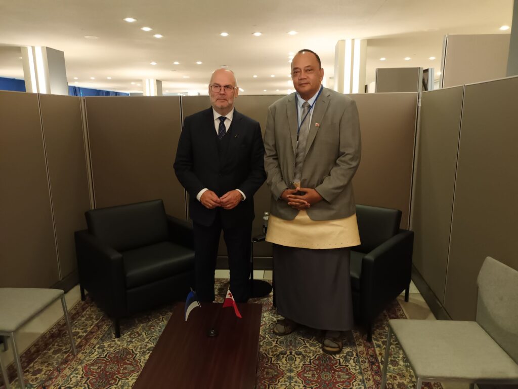 Bilateral meeting between Hon. Huakavameiliku Prime Minister and H.E. Mr. Alar Karis President of Estonia