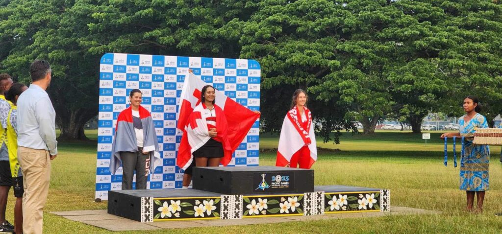 Salote Vakasiuola wins Tonga a gold for the women's golf at Pacific Games 2023