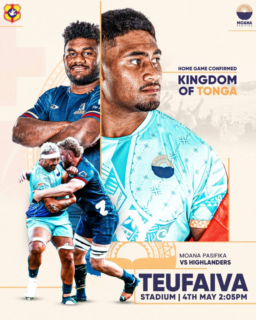 On Saturday, 4 May 2024, Moana Pasifika will make history when it takes the field to face the Highlanders in its first ever Super Rugby Pacific game played in the Kingdom of Tonga.