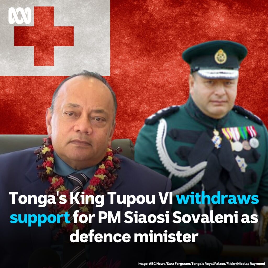 Tonga King Tupou VI and PM Siaosi Sovaleni