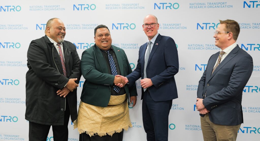 Feao Vakata (left), MOI CEO, Lopeti Heimuli (middle) and NTRO's CEO, Mr. Michael Caltabiano