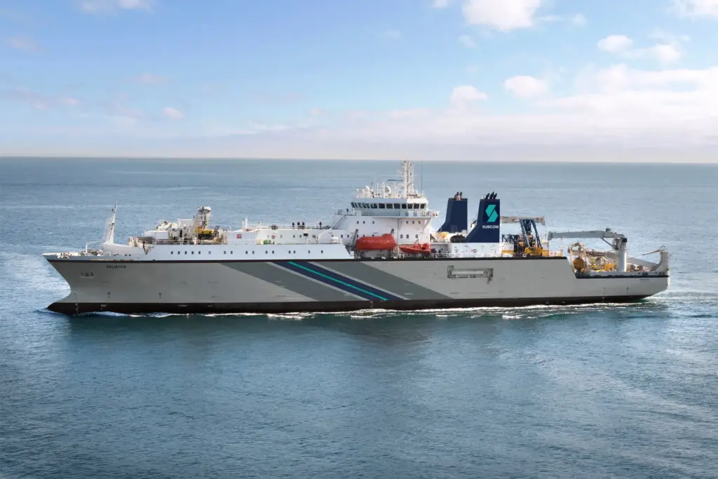 Resilience, the United States cable company SubCom's cable repair ship, that fixed Tonga's internet cables cut from the 2022 Hunga Tonga Hunga Ha'apai volcanic eruption.