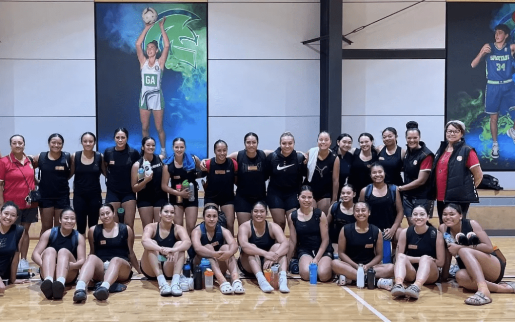 The Tongan under 21 netball team in Brisbane in June 2024. Players from the squad were named in the Tala squad for the Pacific Netball Series competition. Photo - Tonga Netball