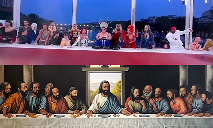 recreation of Leonardo da Vinci’s mural of Jesus and his twelve disciples.