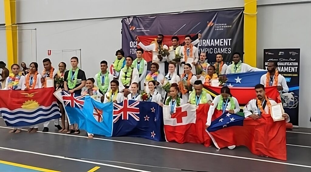 Pacific athletes at the May 2024 Oceania Qualification Tournament for the Paris Paralympics in Solomon Islands. Photo Oceania Taekwondo Union