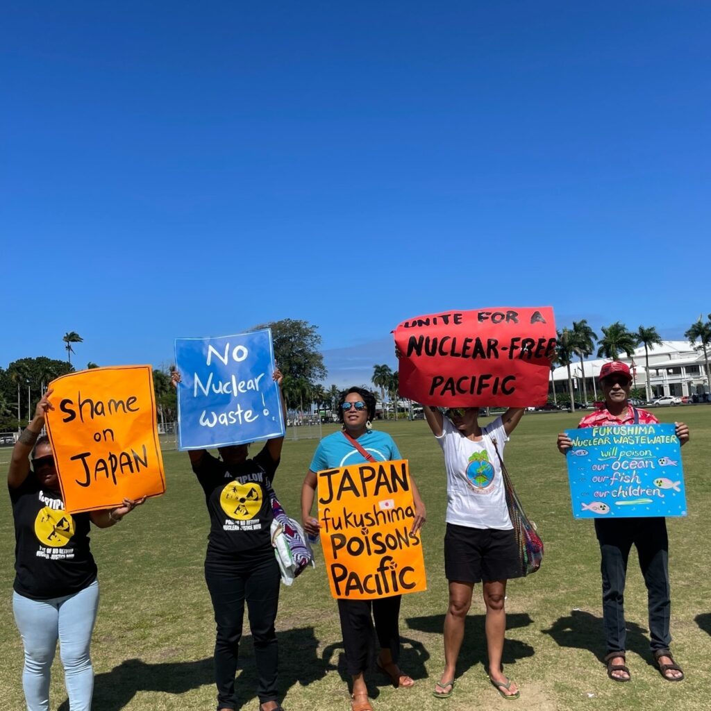 protesting fukushim and deep sea mining in the pacific