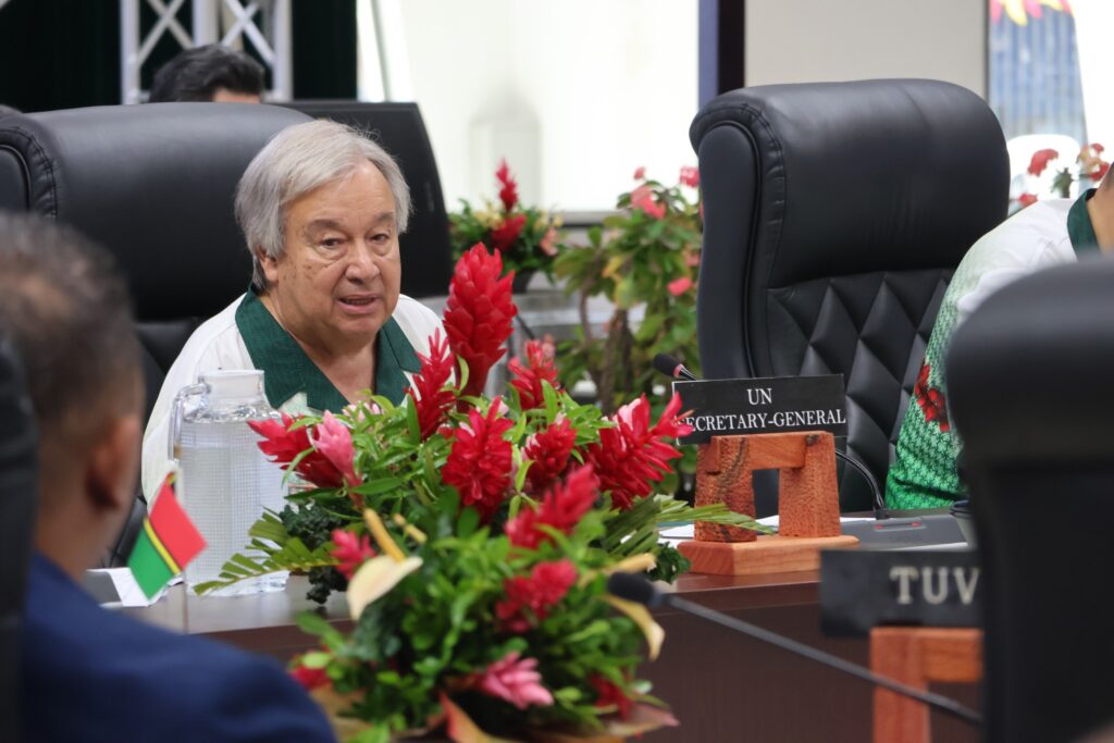 UN Secretary General Antonio Guterres at Tonga 53rd PIFS. Photo PIF