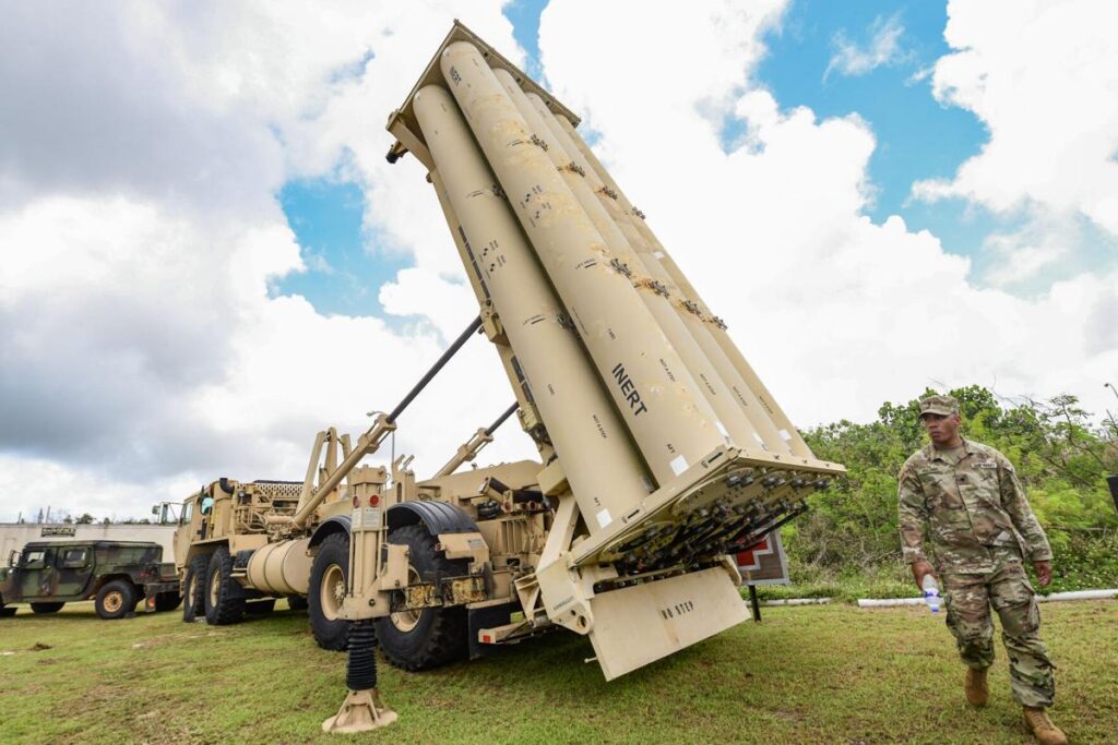 Thaad anti ballistic missile defense system guam